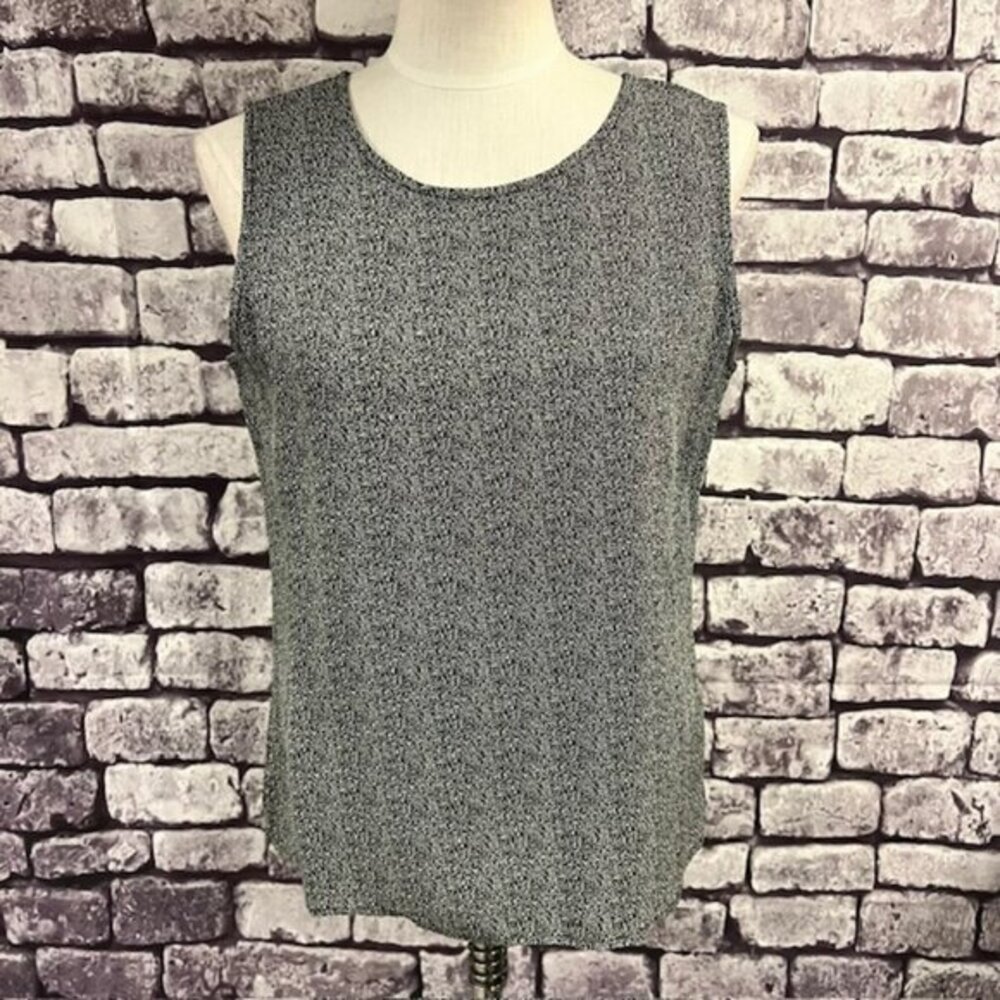 Talbots Black & White Sleeveless Tank Size 12